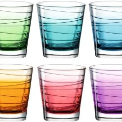 Leonardo Trinkglas VARIO STRUTTURA 6 Stück Sortiert 250 Ml Farbverlauf