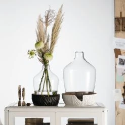 Leonardo Vase Mit Holzsockel CASOLARE 43 Cm Weiß -Leonardo Vase shop 210 Casolare Vase 30 Sockel Schwarz 084398 Vase 40 Sockel Weiss 084399 mood Q 1