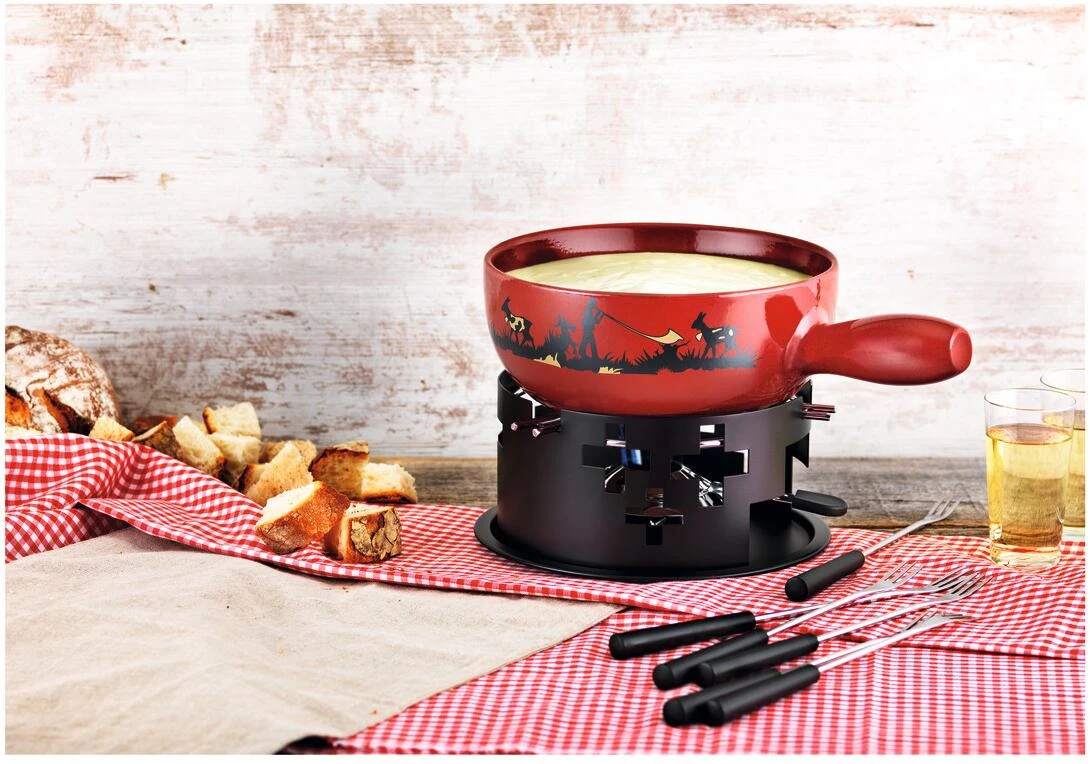 Kuhn Rikon Käsefondue Set Alphornbläser 22cm 5 Kuhn Rikon Käsefondue Set Alphornbläser 22cm – Bild 3
