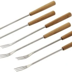 Kuhn Rikon Käsefonduegabeln Bambus 6-teilig.
