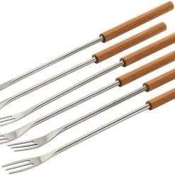 Kuhn Rikon Käsefonduegabeln Kirschholz 6-teilig.