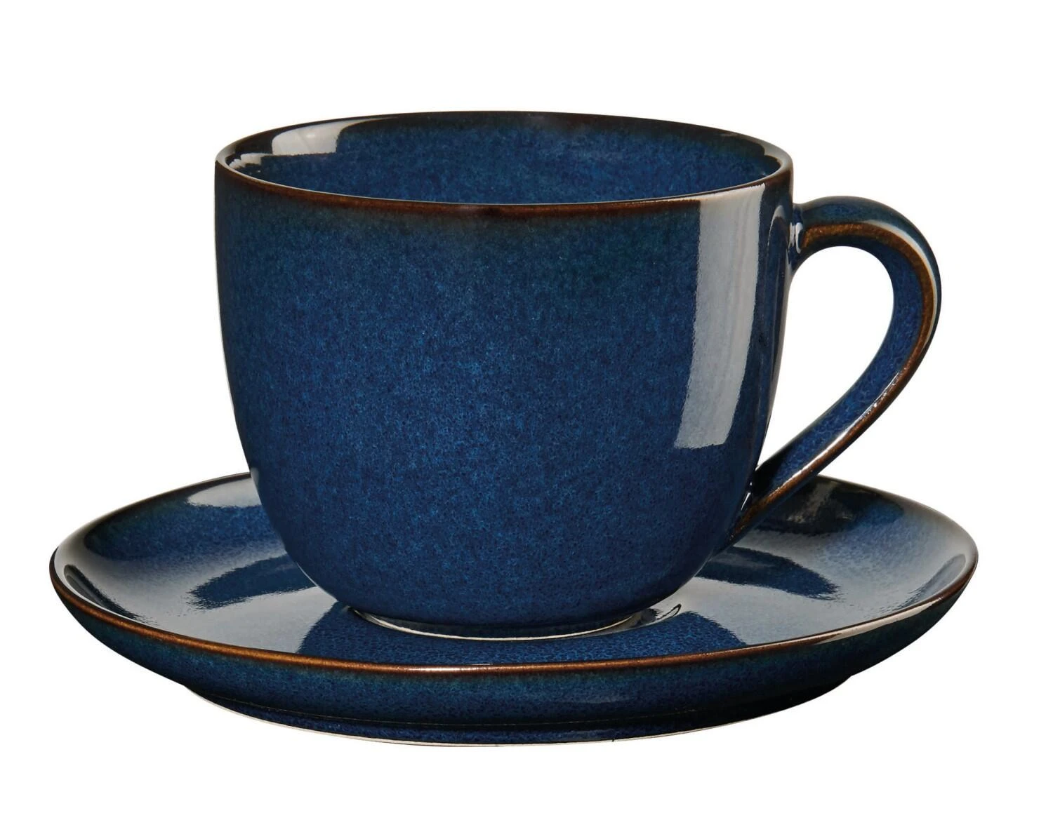 ASA Cappuccinotasse Mit Untertasse Saisons Midnight Blue 3 ASA Cappuccinotasse Mit Untertasse Saisons Midnight Blue