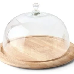 Continenta Käseglocke Rund Aus Gummibaumholz, 2-teilig -Leonardo Vase shop 3047 l