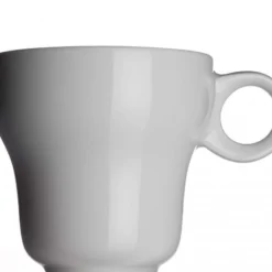 Modern Classic Milchkaffeetasse Von Porzellanfabrik Walküre, Weiß