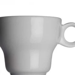 Modern Classic Café Au Lait Tasse Von Porzellanfabrik Walküre, Weiß