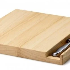 Continenta Käsebrett Aus Gummibaumholz Mit Messer