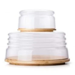 Continenta Käseglocke/ Salatschale Flach, 2-teilig -Leonardo Vase shop 3294 3296 Stapel l