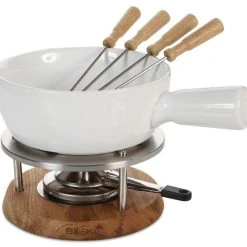 Boska Fondue-Set Bianco In Weiß -Leonardo Vase shop 340029 LIFE fondue set BIANCO 003 neu l