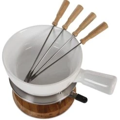 Boska Fondue-Set Bianco In Weiß -Leonardo Vase shop 340029 LIFE fondue set BIANCO 004 neu l