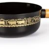 Stöckli Käsefondue-Caquelon Emotion Alpaufzug Mit Holzgriff, Schwarz