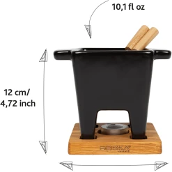 Boska Käsefondue-Set Tapas Schwarz -Leonardo Vase shop 853530 BOSKATapasFondueNero 1 2400x
