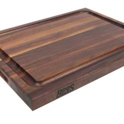 Boos Blocks Schneidebrett Professional R Aus Walnuss Mit Saftrille, 4 Cm