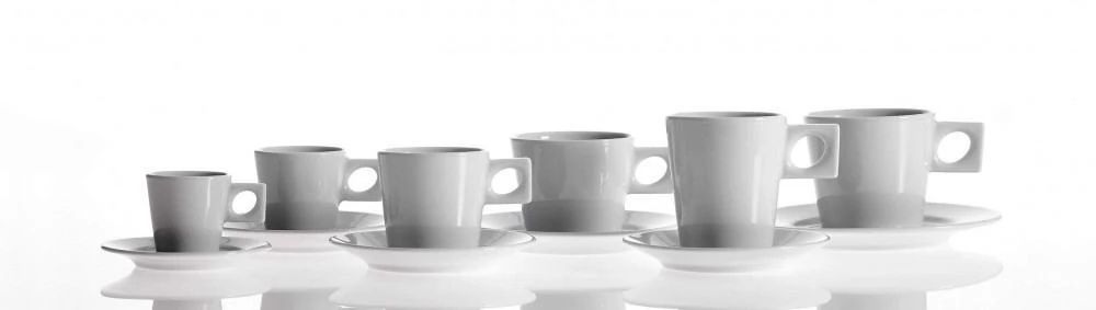 NYNY Espressountertasse Von Porzellanfabrik Walküre, Weiß 5 NYNY Espressountertasse Von Porzellanfabrik Walküre, Weiß – Bild 3